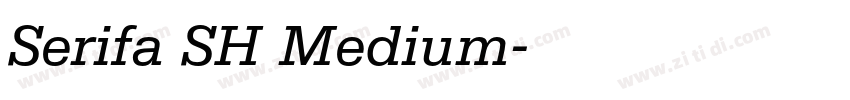 Serifa SH Medium字体转换
